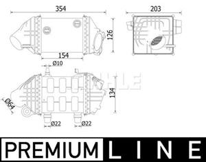 Mahle Original Ladeluftkühler links  CI 225 000P