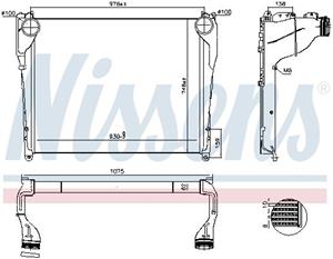 mercedes Intercooler, inlaatluchtkoeler 97081