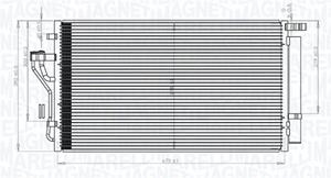 Magneti Marelli Kondensator, Klimaanlage  350203848000