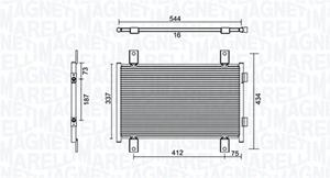 Magneti Marelli Kondensator, Klimaanlage  350203895000