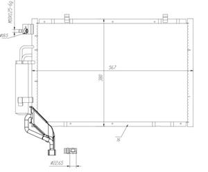 ford Condensor, airconditioning 350453