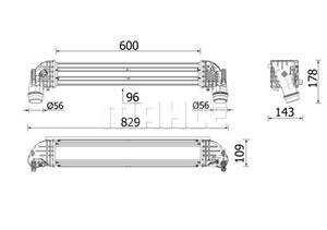 opel Intercooler, inlaatluchtkoeler CI624000P