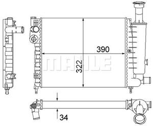 Mahle Original Kühler, Motorkühlung  CR 491 000S