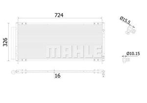 Mahle Original Kondensator, Klimaanlage  AC 904 000S
