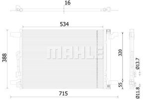 Volkswagen Condensor, airconditioning AC915000S