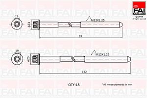 faiautoparts Zylinderkopfschraubensatz FAI Autoparts B2201