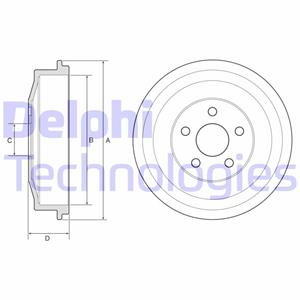 Delphi Bremstrommel Hinterachse  BF640