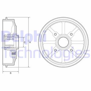 Delphi Bremstrommel Hinterachse  BFR484