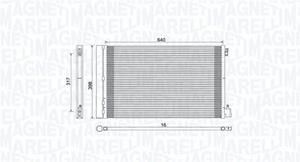 Magneti Marelli Kondensator, Klimaanlage  350203779000