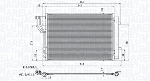 Magneti Marelli Kondensator, Klimaanlage  350203805000
