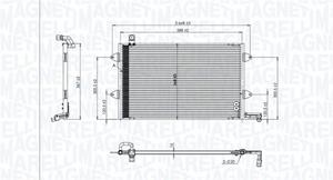 Magneti Marelli Kondensator, Klimaanlage  350203840000