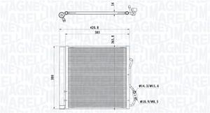 Magneti Marelli Kondensator, Klimaanlage  350203921000