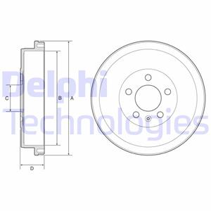 Delphi Bremstrommel Hinterachse  BF634