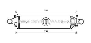 mercedes Intercooler, inlaatluchtkoeler MSA4659