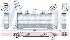 mitsubishi Intercooler, inlaatluchtkoeler 961006