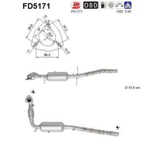 Ruß-/Partikelfilter, Abgasanlage AS FD5171