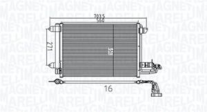 Magneti Marelli Kondensator, Klimaanlage  350203737000