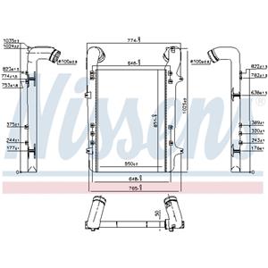 Intercooler NISSENS 96975