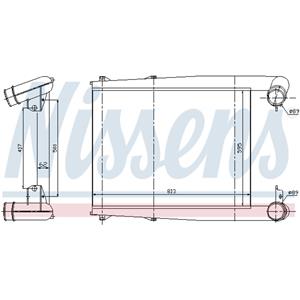 Intercooler, inlaatluchtkoeler NISSENS 97025