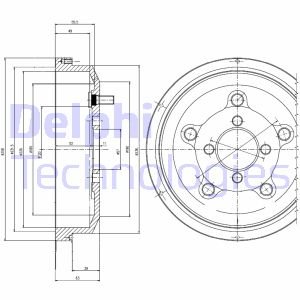 Delphi Bremstrommel Hinterachse  BF514