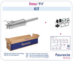 Partikelfilter, uitlaatinstallatie Faurecia, u.a. für Fiat