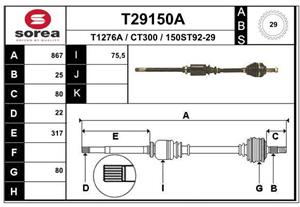 EAI Antriebswelle Vorderachse rechts  T29150A