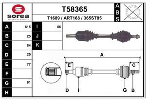 EAI Antriebswelle Vorderachse links  T58365