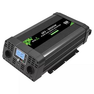 Inverter 12V EcoLine - Omvormer 12V Naar 220V/230V - 3000w Vermogen - Zuivere sinus - Spanningomvormer