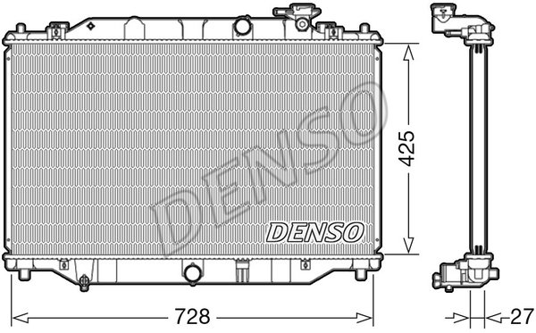 Radiator, motorkoeling DENSO DRM44040