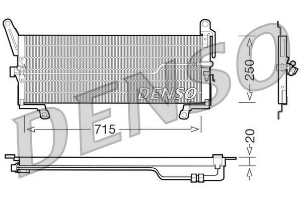 Condensor, airconditioning DENSO, u.a. für Fiat