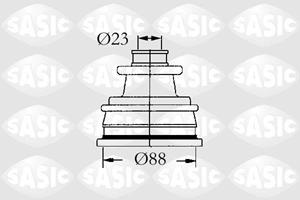 Set balgen, aandrijfas SASIC 4003429