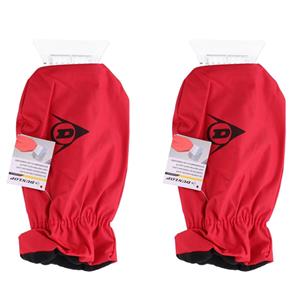Dunlop 2x Ijskrabbers met warme handschoen rood 35 cm -