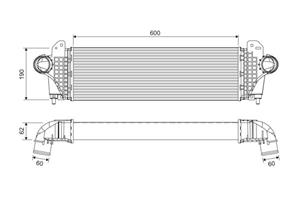 iveco Intercooler, inlaatluchtkoeler 818694