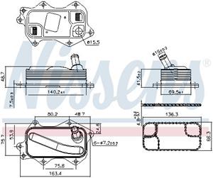 Nissens Ölkühler, Motoröl  91380