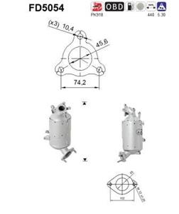 AS Rußpartikelfilter HYUNDAI,KIA FD5054 289902A760,289902A770 DPF,Partikelfilter,Rußfilter,Ruß-/Partikelfilter, Abgasanlage