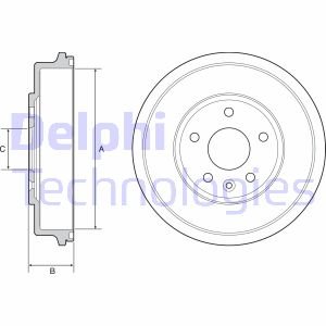 Delphi Bremstrommel Hinterachse  BF556