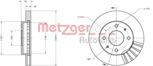 Metzger Bremsscheibe Vorderachse  6110248