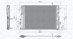 Magneti Marelli Kondensator, Klimaanlage  350203758000