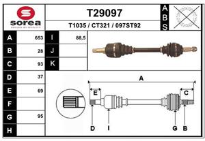 EAI Antriebswelle Vorderachse links  T29097