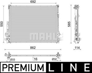 mahleoriginal Kühler, Motorkühlung Mahle Original CR 2607 000P