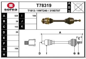 EAI Antriebswelle Vorderachse links  T78319