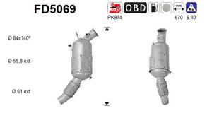AS Rußpartikelfilter BMW FD5069 18307811573 DPF,Partikelfilter,Rußfilter,Ruß-/Partikelfilter, Abgasanlage