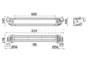 opel Intercooler, inlaatluchtkoeler CI668000P