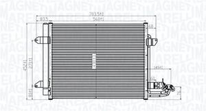 Magneti Marelli Kondensator, Klimaanlage  350203815000