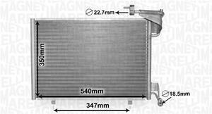 Magneti Marelli Kondensator, Klimaanlage  350203870000