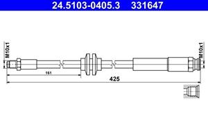 ATE Bremsschlauch Vorderachse  24.5103-0405.3