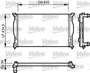 Kühler, Motorkühlung Valeo 732963