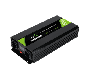 Inverter 12V EcoLine - Omvormer 12V Naar 220V/230V - 3000w Vermogen - Zuivere sinus - Spanningomvormer