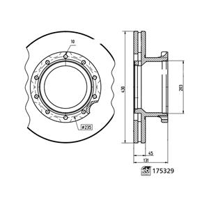 Febi Bilstein Bremsscheibe  175329