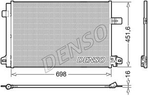 Condensor, airconditioning DENSO, u.a. für VW